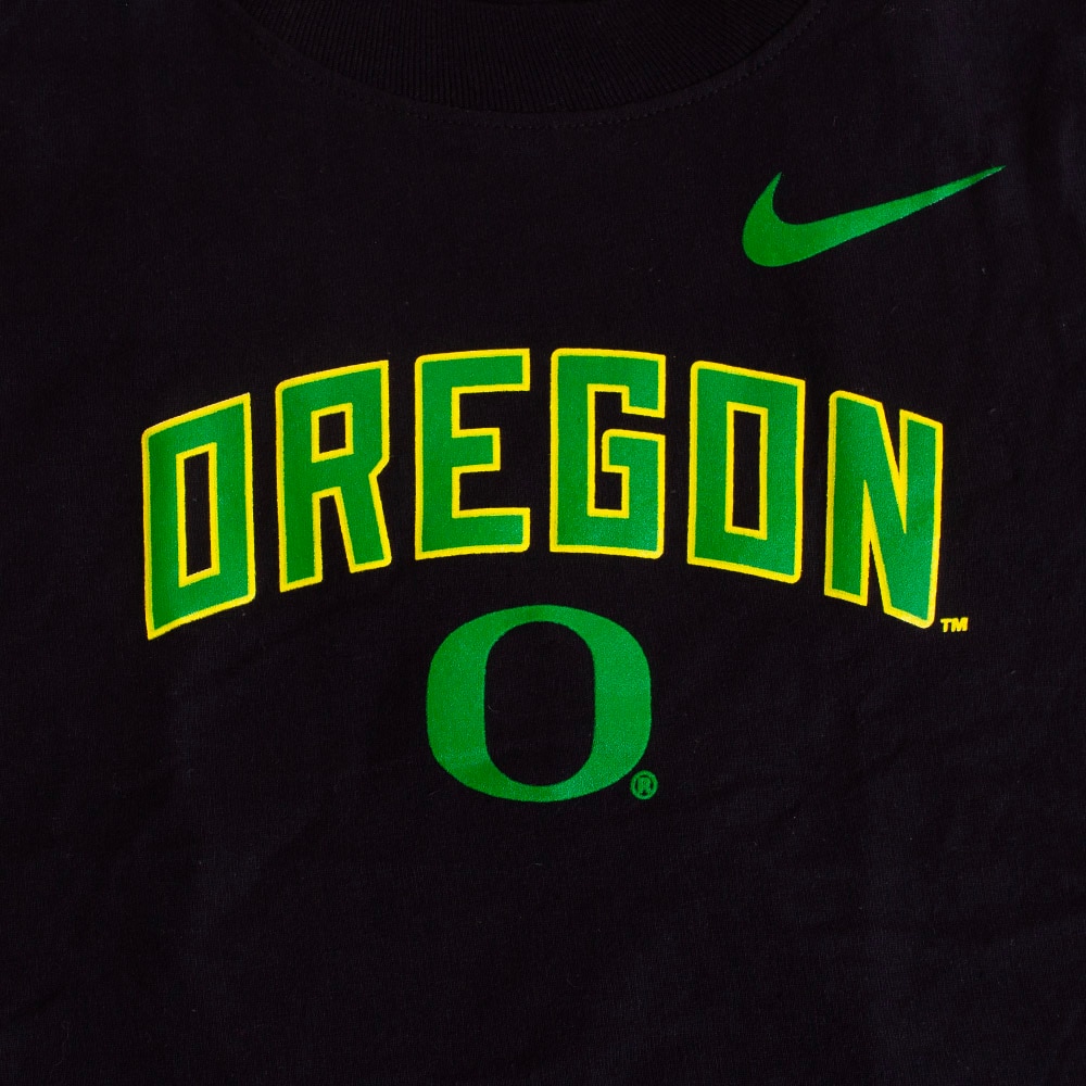 Classic Oregon O, Nike, Black, Crew Neck, Cotton, Kids, Toddler, Arched Oregon, T-Shirt, 766415